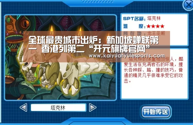 全球最贵城市出炉：新加坡蝉联第一 香港列第二“开元旗牌官网”